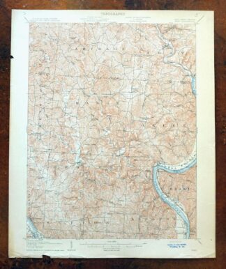 Keno Ohio Pomeroy Syracuse USGS Topographic Map 1907 Antique