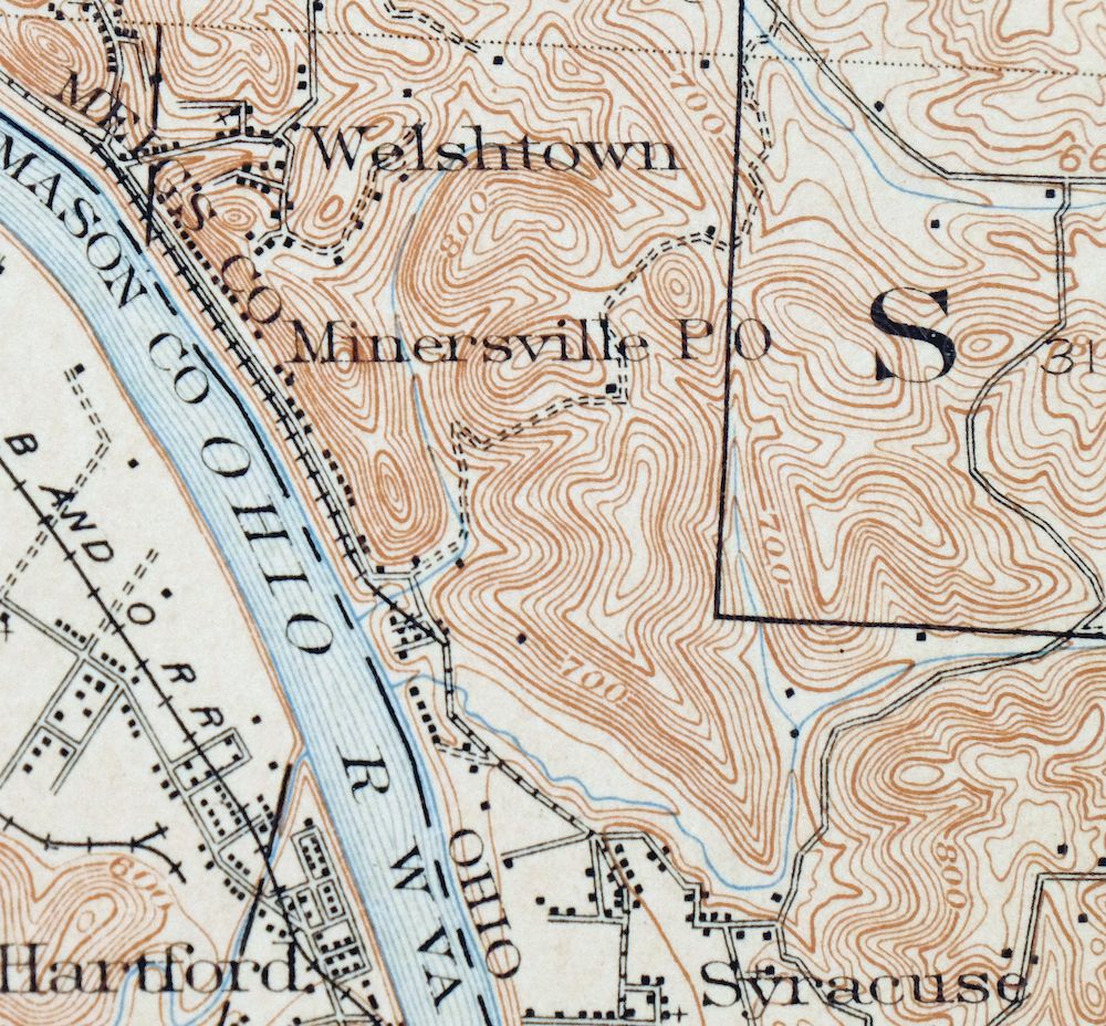Keno Ohio Pomeroy Syracuse USGS Topographic Map 1907 Antique - Image 4
