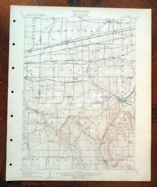 Attica New York Alden Corfu USGS Topo Map 1905 Antique