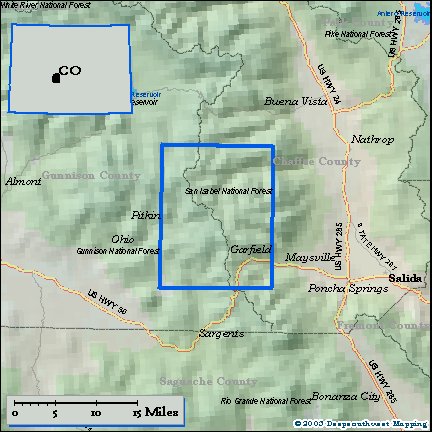 Garfield Colorado USGS 15 Minute Topo Map 1945 Vintage - Image 6
