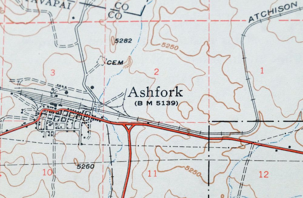 Ash Fork Arizona Kaibab NF Prescott NF USGS Topo Map 1949 - Image 3
