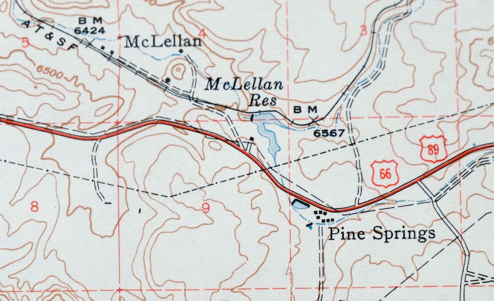 Ash Fork Arizona Kaibab NF Prescott NF USGS Topo Map 1949 - Image 4