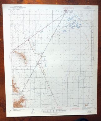 Cochise Arizona Willcox USGS 15 Minute Topo Map 1943 Vintage