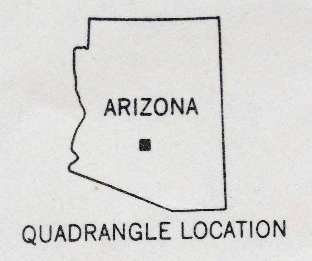 Mesa Arizona Phoenix Scottsdale USGS Topo Map 1960 Vintage - Image 2