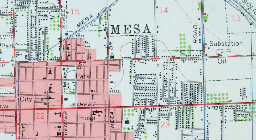 Mesa Arizona Phoenix Scottsdale USGS Topo Map 1960 Vintage - Image 3