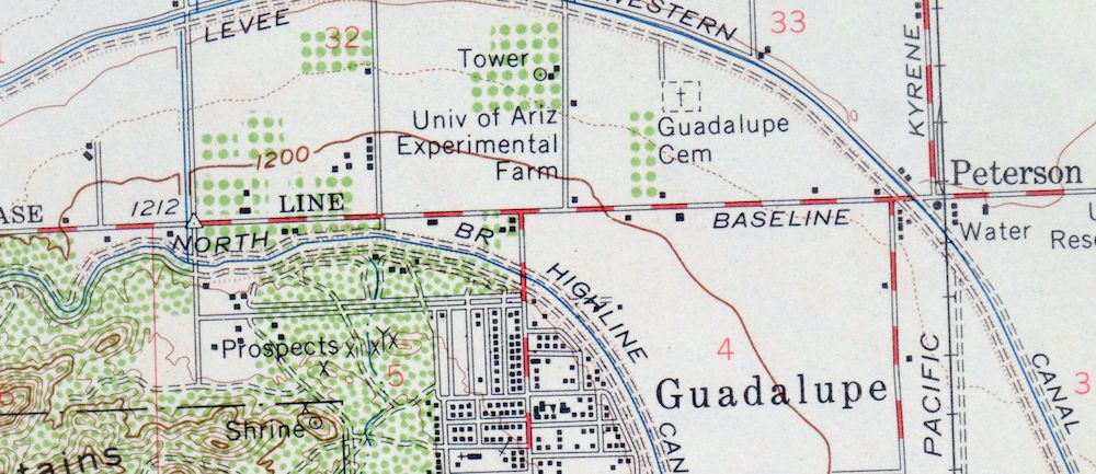 Mesa Arizona Phoenix Scottsdale USGS Topo Map 1960 Vintage - Image 5