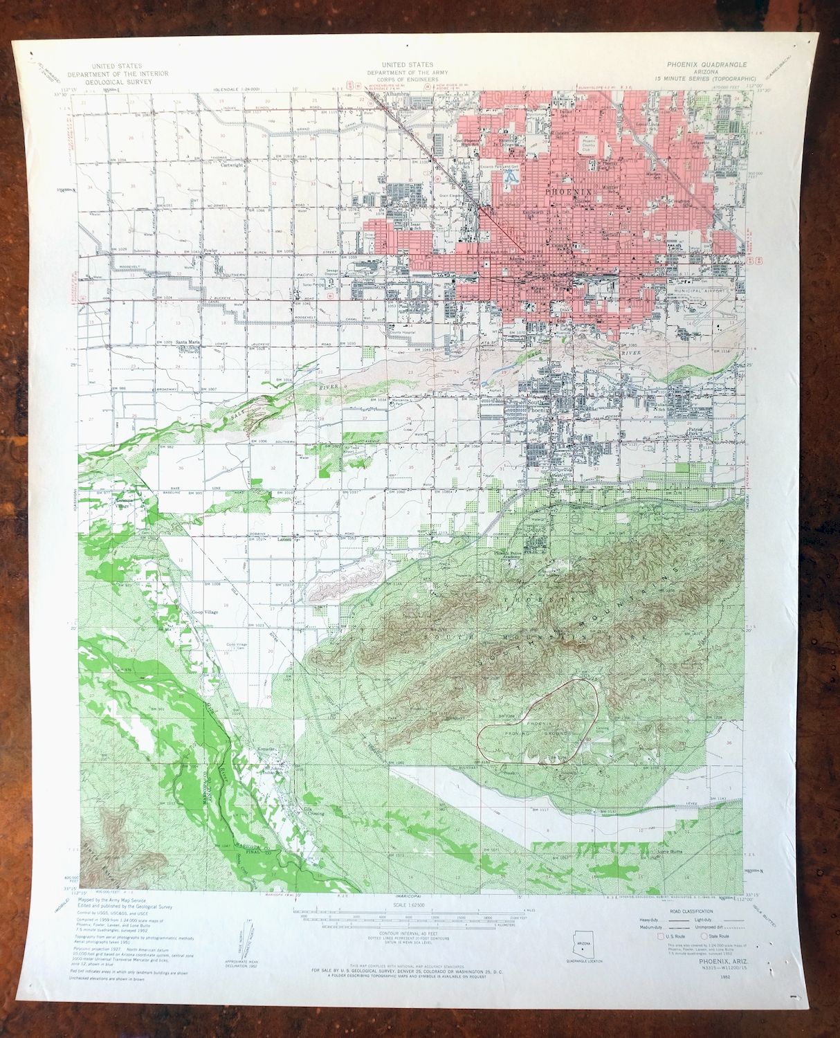 1960 Phoenix Arizona USGS Topo Map: Tolleson