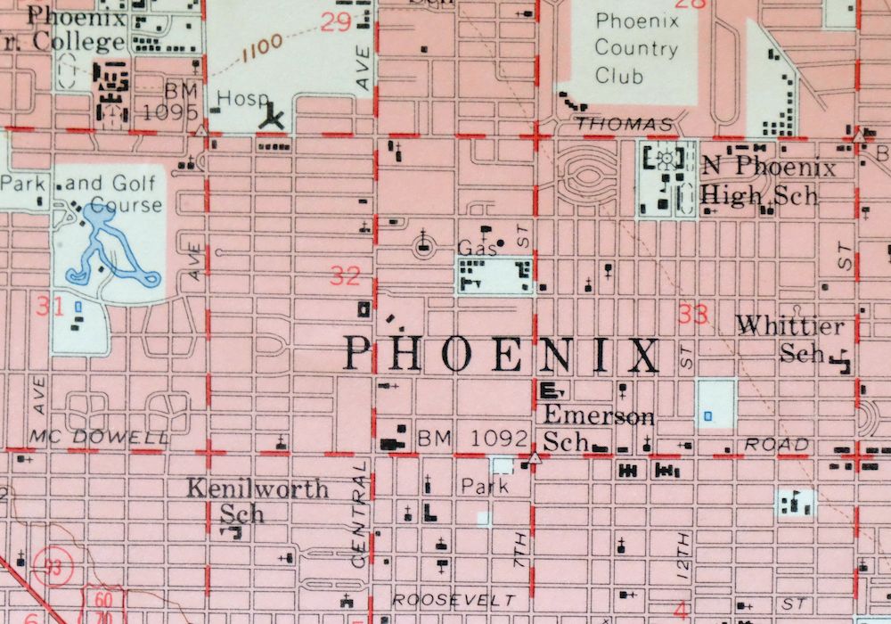1960 Phoenix Arizona USGS Topo Map: Tolleson - Image 2