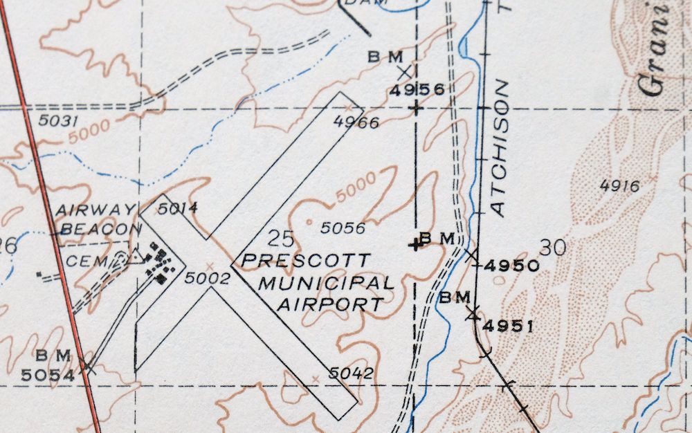 Prescott Arizona Chino Valley Williamson USGS Topo Map 1948 - Image 4