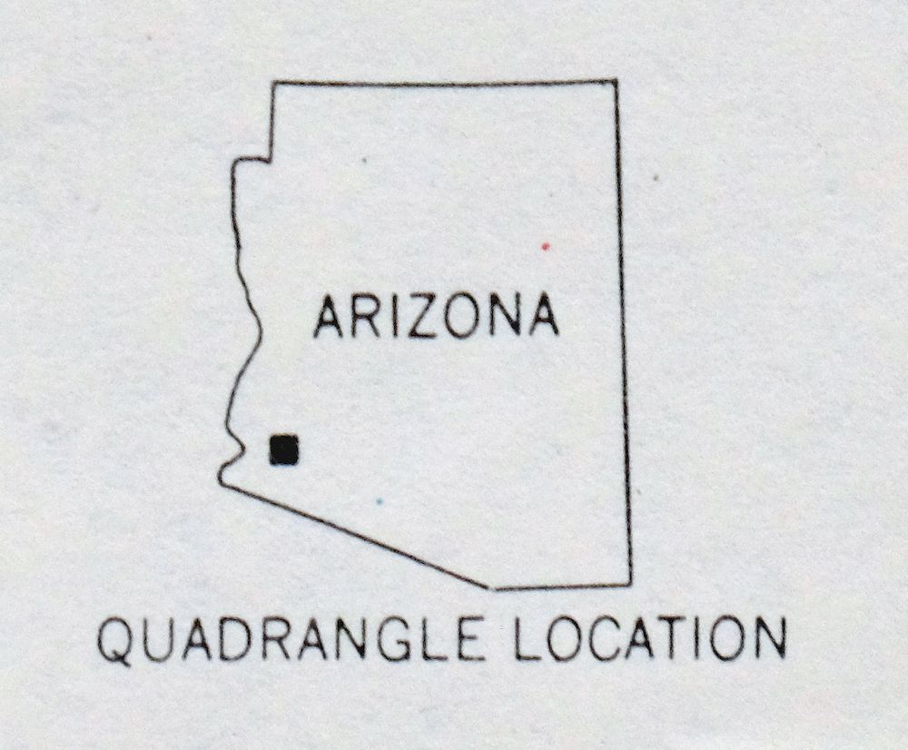 Roll Arizona Growler USGS 15 Minute Topo Map 1962 Vintage - Image 3