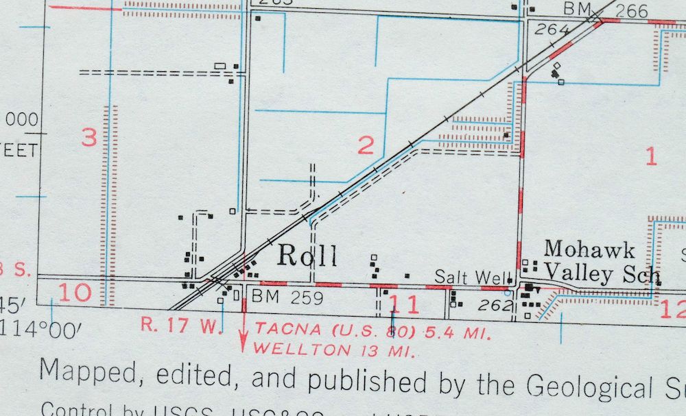 Roll Arizona Growler USGS 15 Minute Topo Map 1962 Vintage - Image 6