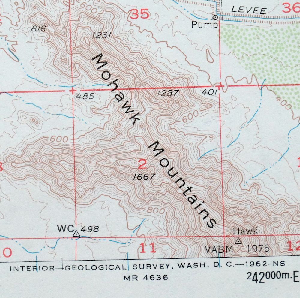 Roll Arizona Growler USGS 15 Minute Topo Map 1962 Vintage - Image 5