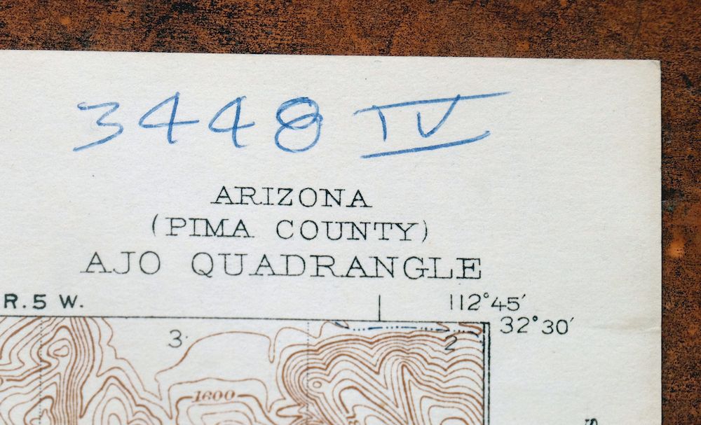 Ajo Arizona Batamote Mountains Childs USGS Topo Map 1934 - Image 7