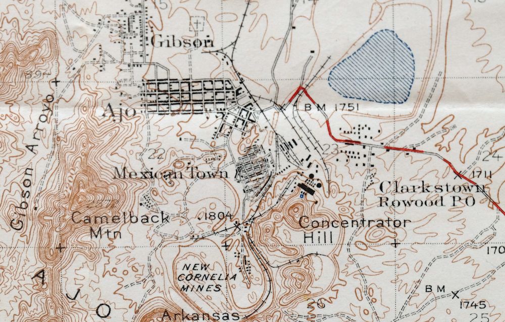Ajo Arizona Batamote Mountains Childs USGS Topo Map 1934 - Image 2