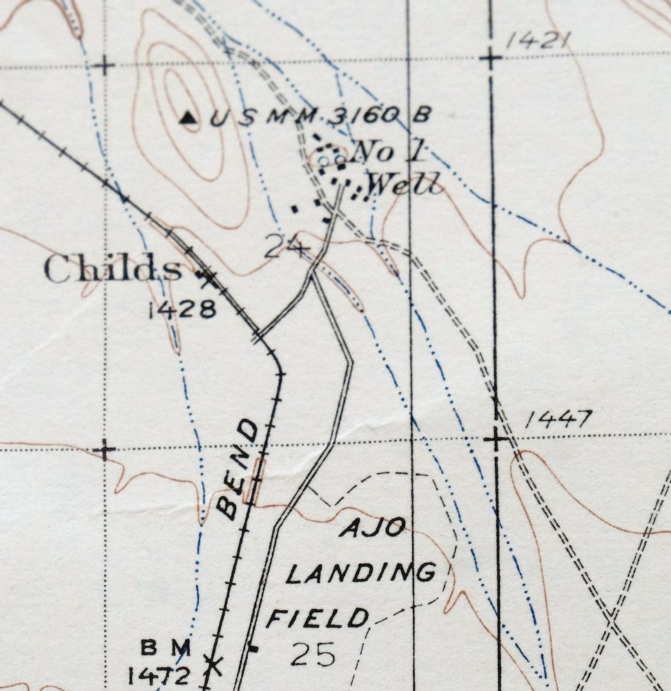 Ajo Arizona Batamote Mountains Childs USGS Topo Map 1934 - Image 4