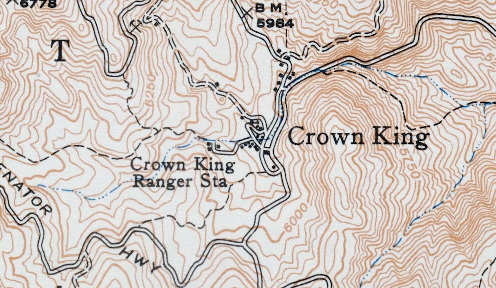 Crown King Arizona Prescott NF USGS Topo Map 1950 Vintage - Image 5