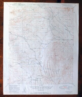 Simmons Arizona Paulden Williamson USGS Topographic Map 1950