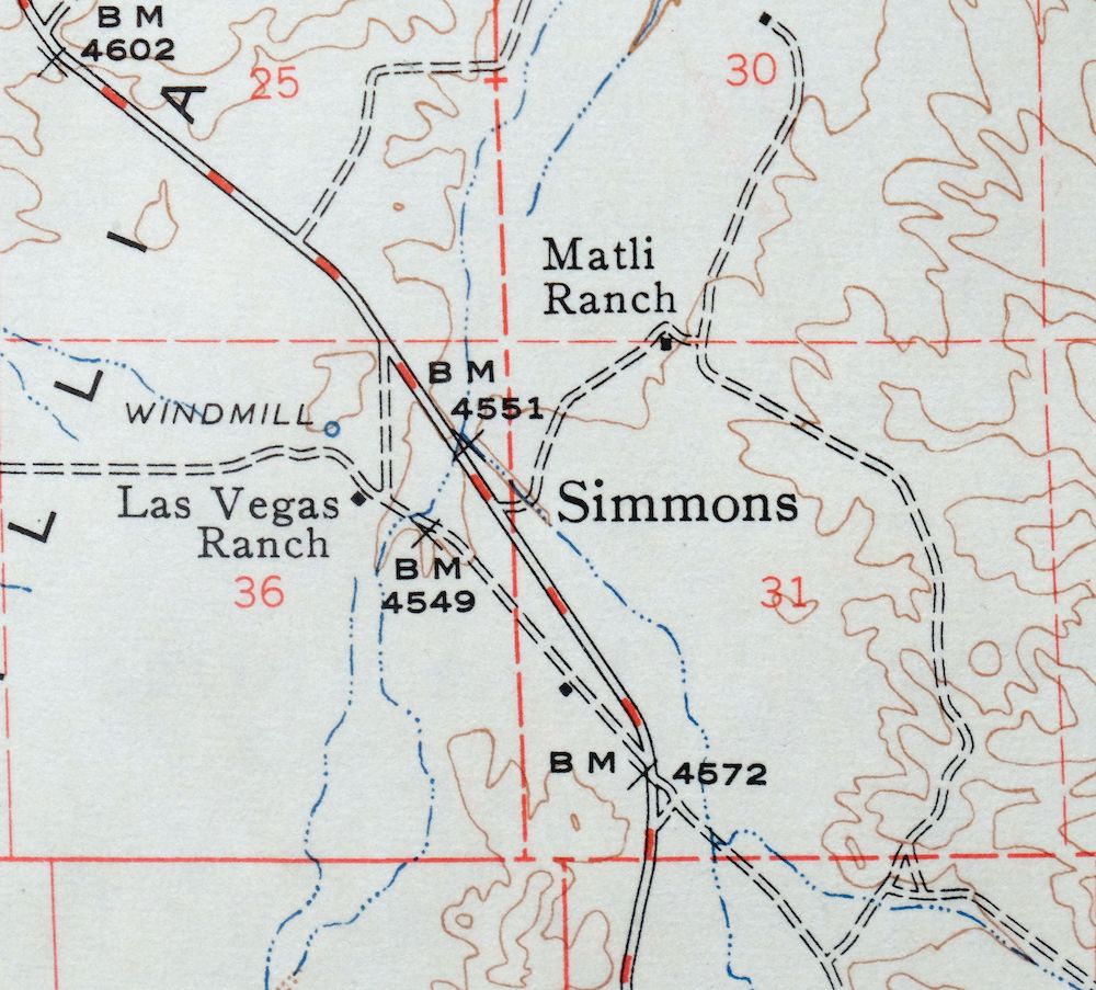 Simmons Arizona Paulden Williamson USGS Topographic Map 1950 - Image 4