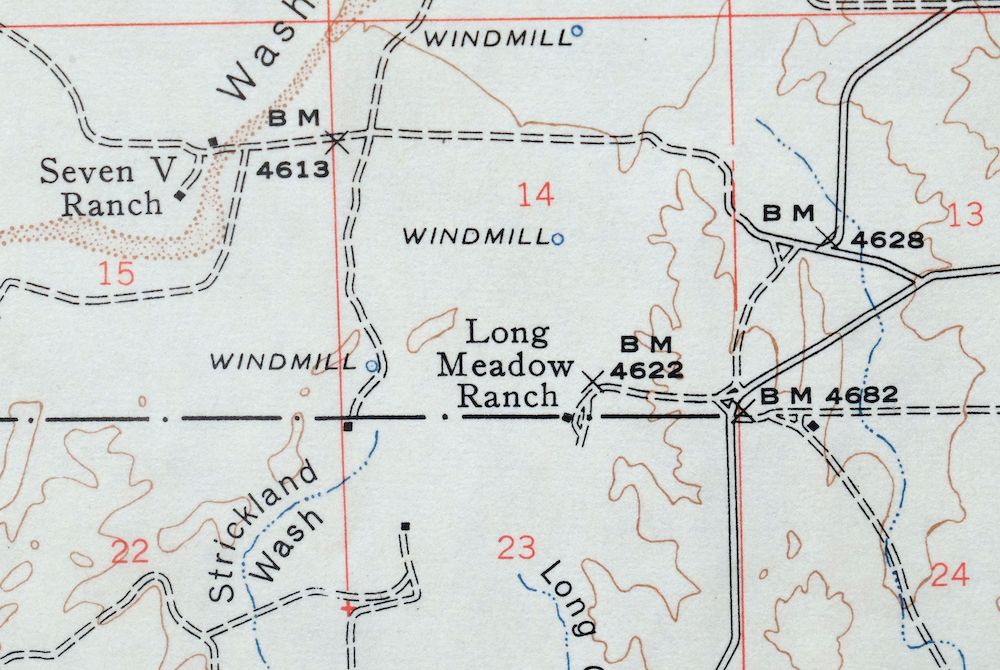 Simmons Arizona Paulden Williamson USGS Topographic Map 1950 - Image 2