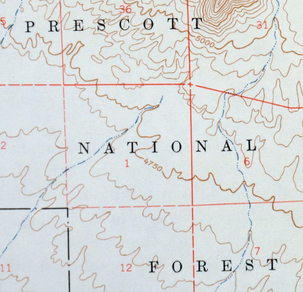 Simmons Arizona Paulden Williamson USGS Topographic Map 1950 - Image 6