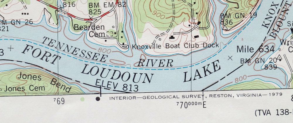 1979 USGS Topo Map: Bearden, Cedar Bluff, Tennessee - Image 6