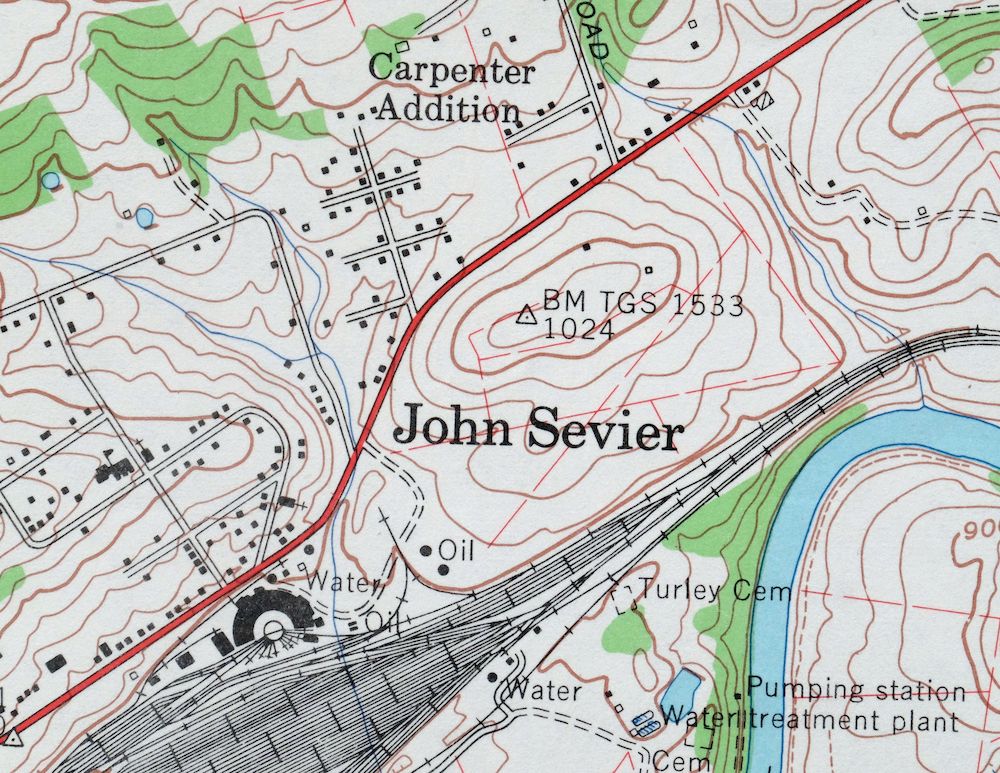 1968 John Sevier Tennessee USGS Topo Map: Knoxville - Image 3