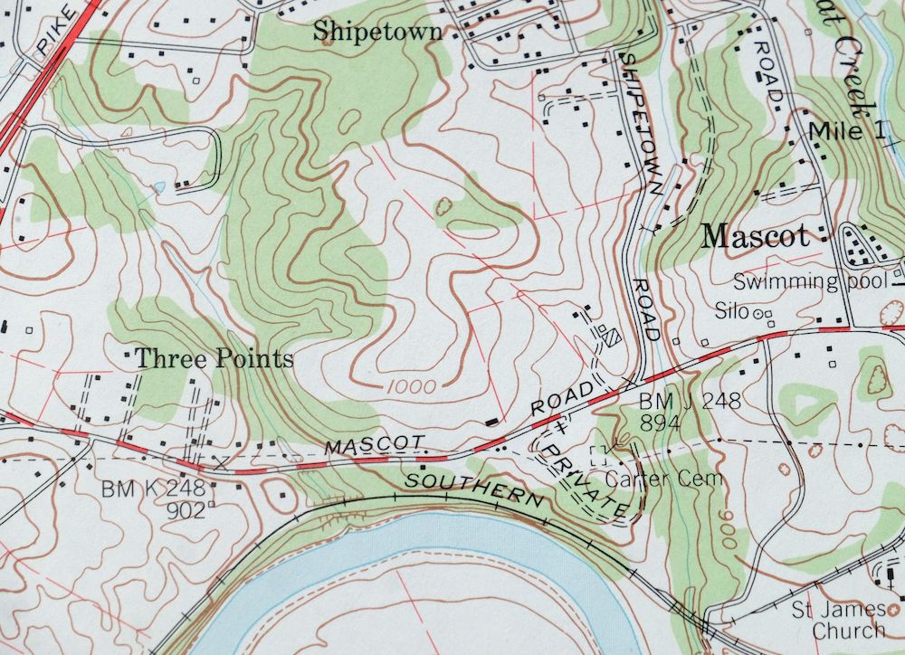 John Sevier Tennessee Knoxville Mascot USGS Topo Map 1978 - Image 3