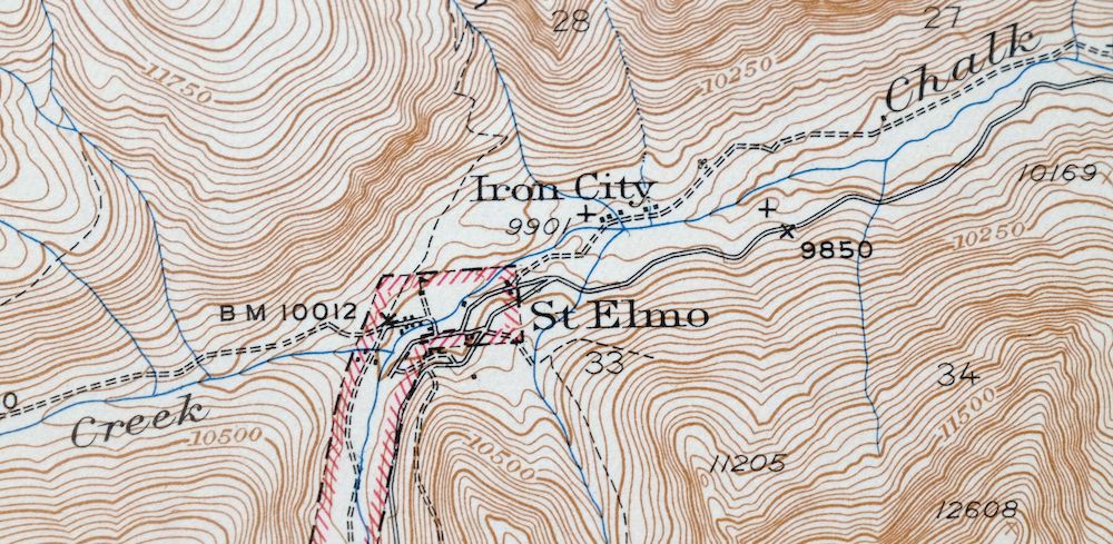 Garfield Colorado USGS 15 Minute Topo Map 1945 Vintage - Image 3