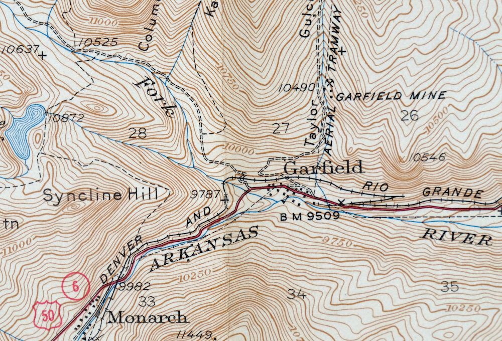 Garfield Colorado USGS 15 Minute Topo Map 1945 Vintage - Image 5