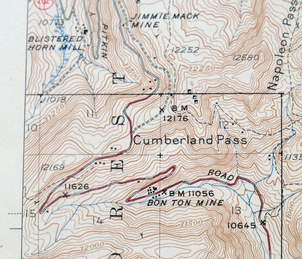 Garfield Colorado USGS 15 Minute Topo Map 1945 Vintage - Image 2