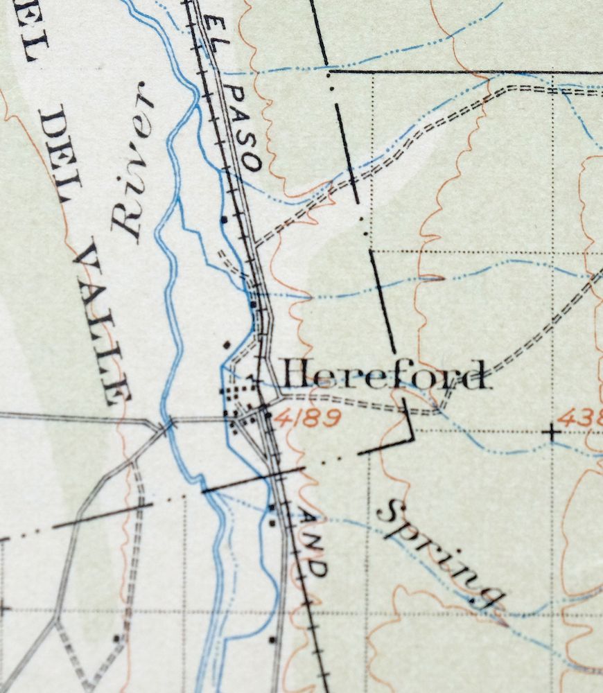 Hereford Arizona Sierra Vista USGS Topo Map 1914 Antique - Image 2