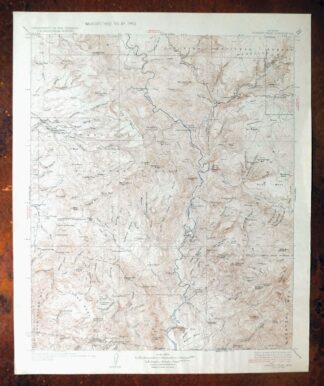Turret Peak Arizona Camp Verde Pine USGS Topo Map 1933