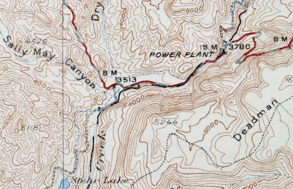 Turret Peak Arizona Camp Verde Pine USGS Topo Map 1933 - Image 4
