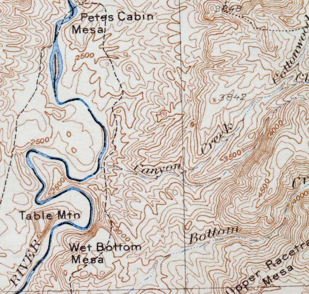 Turret Peak Arizona Camp Verde Pine USGS Topo Map 1933 - Image 3
