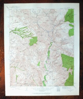 1962 Turret Peak Arizona USGS Topo Map: Verde River