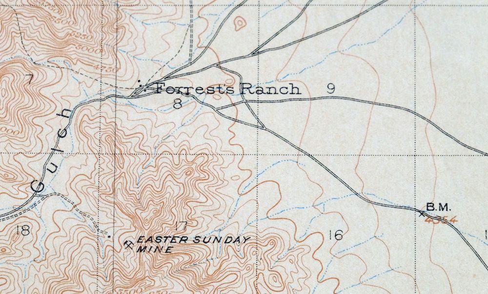 Bisbee Arizona Naco Mule Mountains USGS Topographic Map 1910 - Image 5