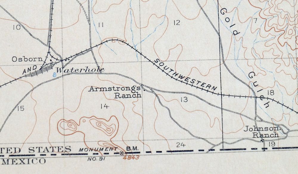 Bisbee Arizona Naco Mule Mountains USGS Topographic Map 1910 - Image 2