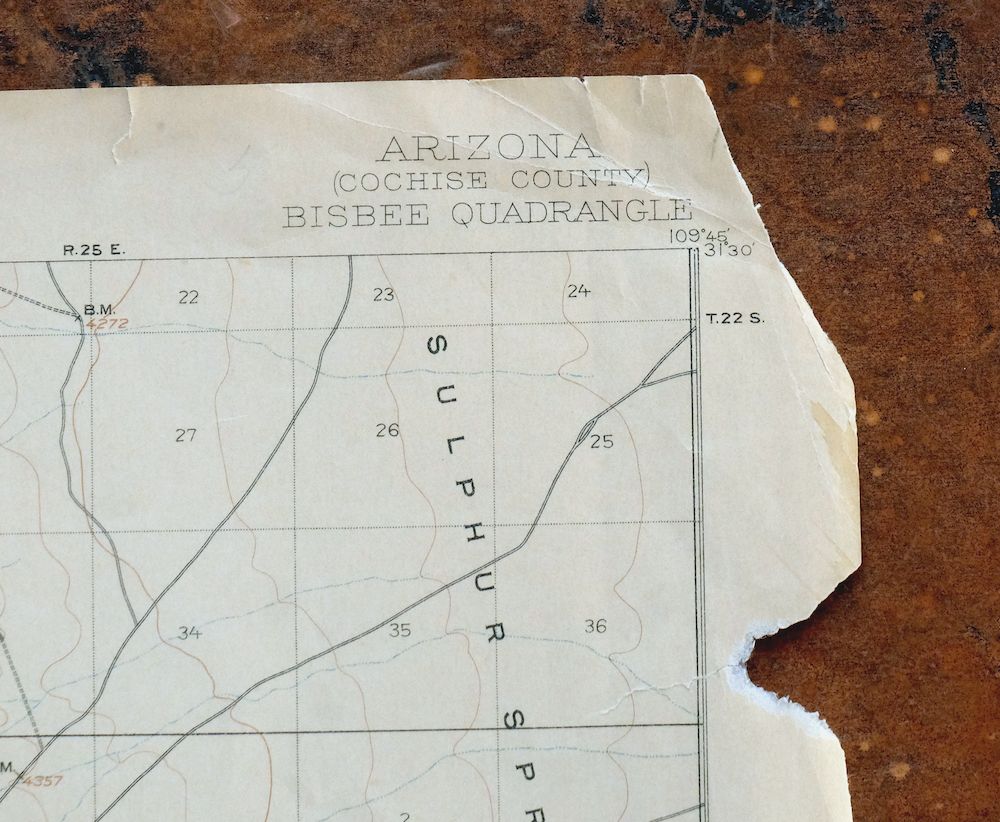 Bisbee Arizona Naco Mule Mountains USGS Topographic Map 1910 - Image 7