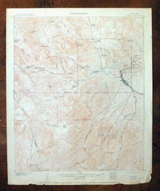 Globe Arizona Miami Claypool USGS Topo Map 1910 Antique