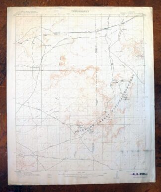 Petrified Forest Arizona USGS Topographic Map 1912 Antique