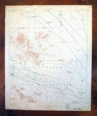 Sacaton Arizona Gilbert Coolidge USGS Topographic Map 1907