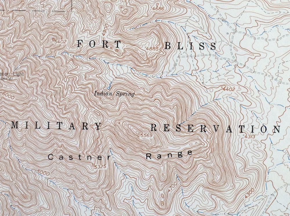 1959 North Franklin Mountain Texas USGS Army COE Topo Map - Image 2
