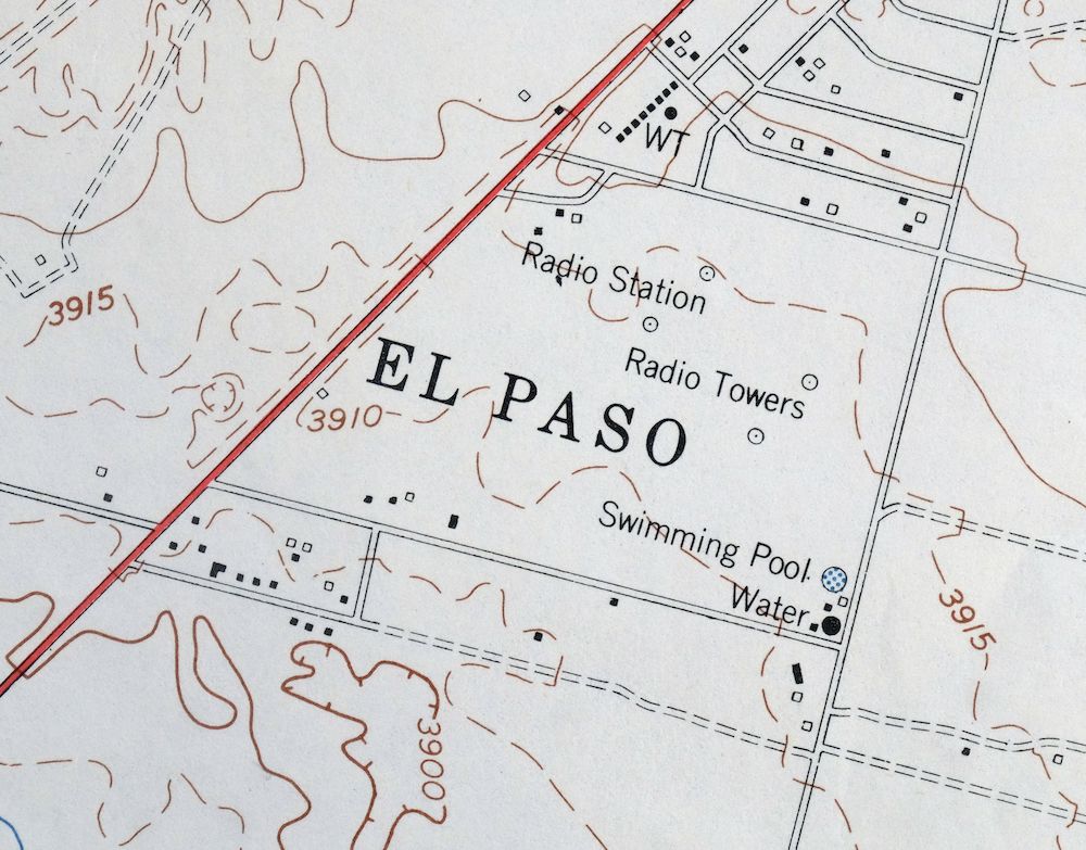 1959 North Franklin Mountain Texas USGS Army COE Topo Map - Image 3