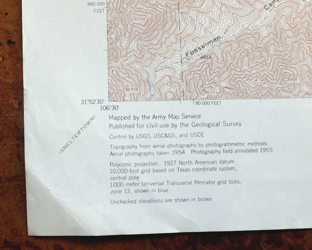 1959 North Franklin Mountain Texas USGS Army COE Topo Map - Image 7
