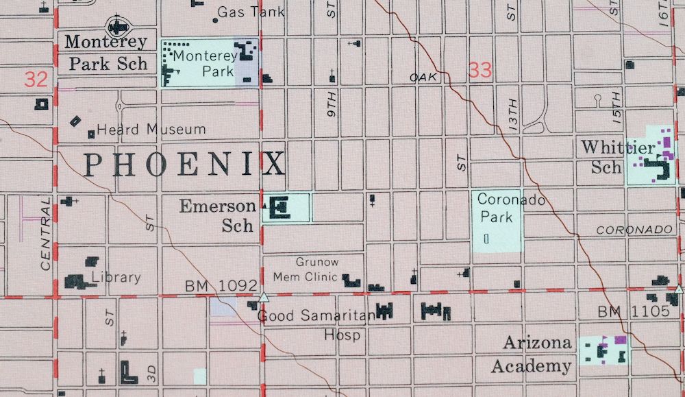 1975 USGS Topo Map: Phoenix, Midtown, Arizona (Sky Harbor) - Image 7