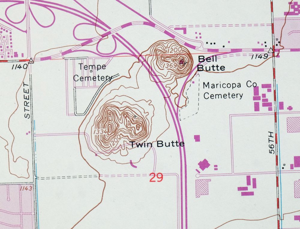 Tempe Arizona Phoenix Mesa USGS Topographic Map 1975 Vintage - Image 7