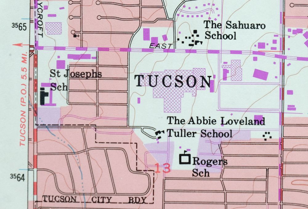 1977 USGS Topo Map: Tucson East, Old Spanish Trail, Arizona - Image 2