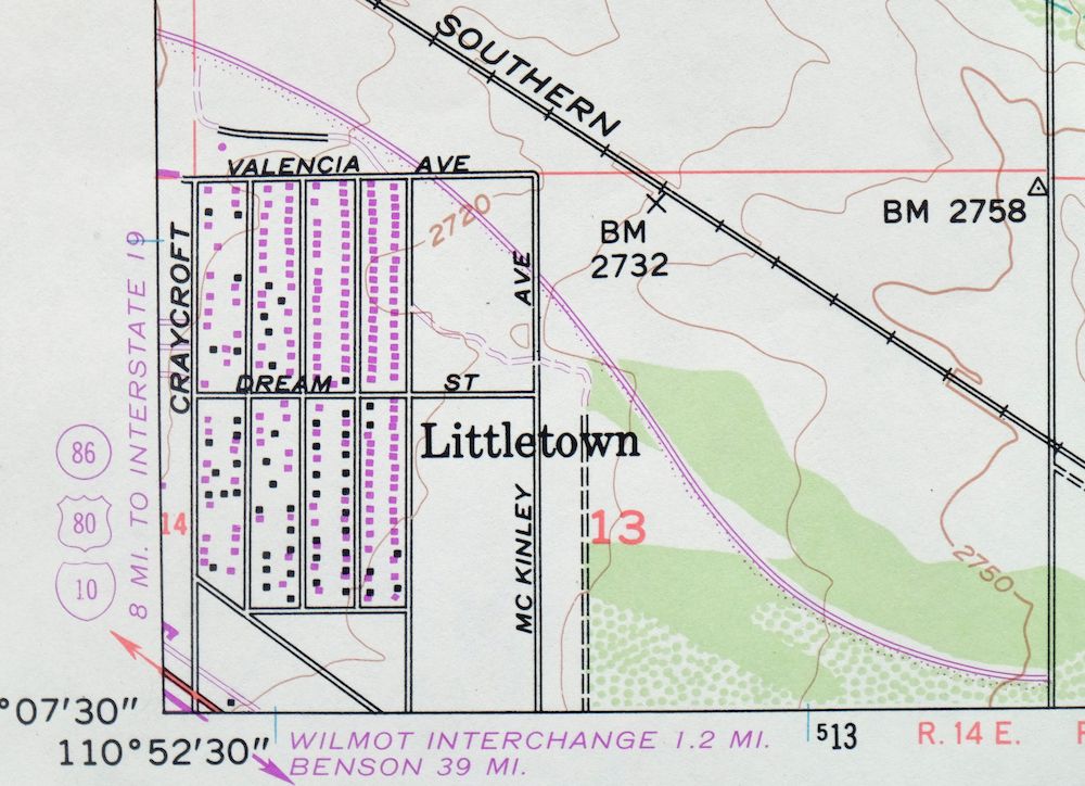 1977 USGS Topo Map: Tucson East, Old Spanish Trail, Arizona - Image 5