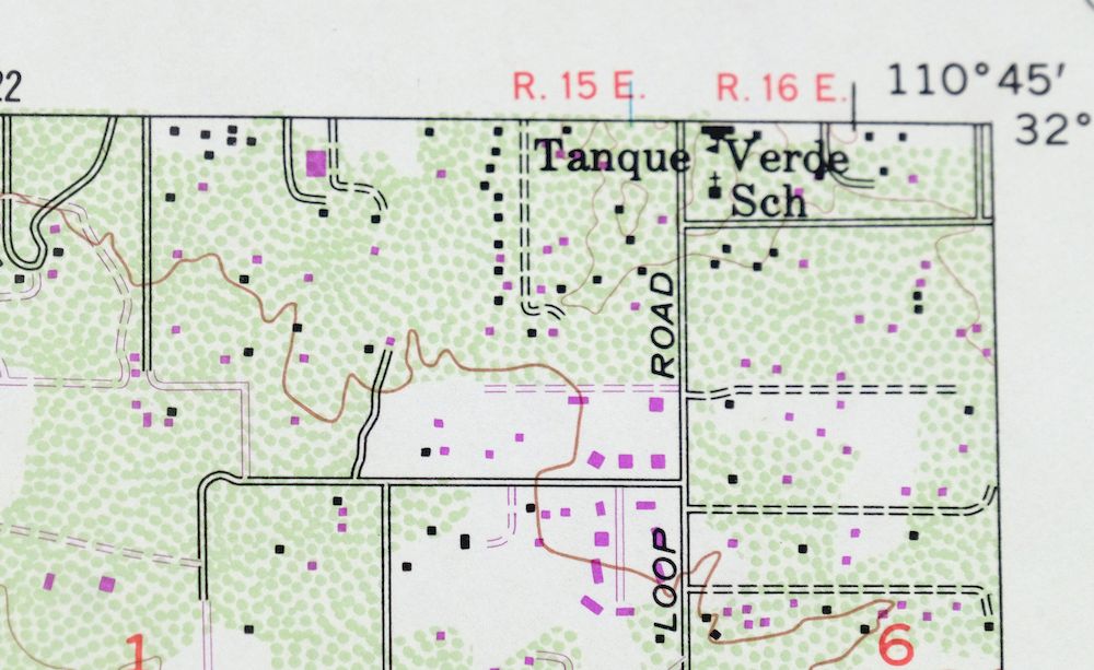 1977 USGS Topo Map: Tucson East, Old Spanish Trail, Arizona - Image 4