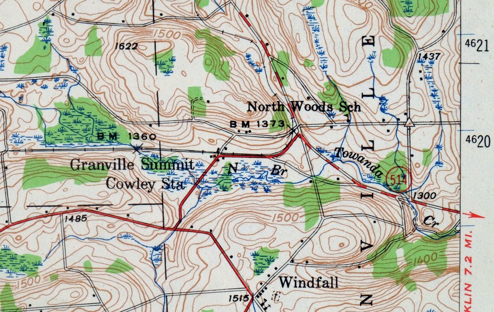1965 Canton Pennsylvania USGS Topo Map: Granville Summit - Image 2